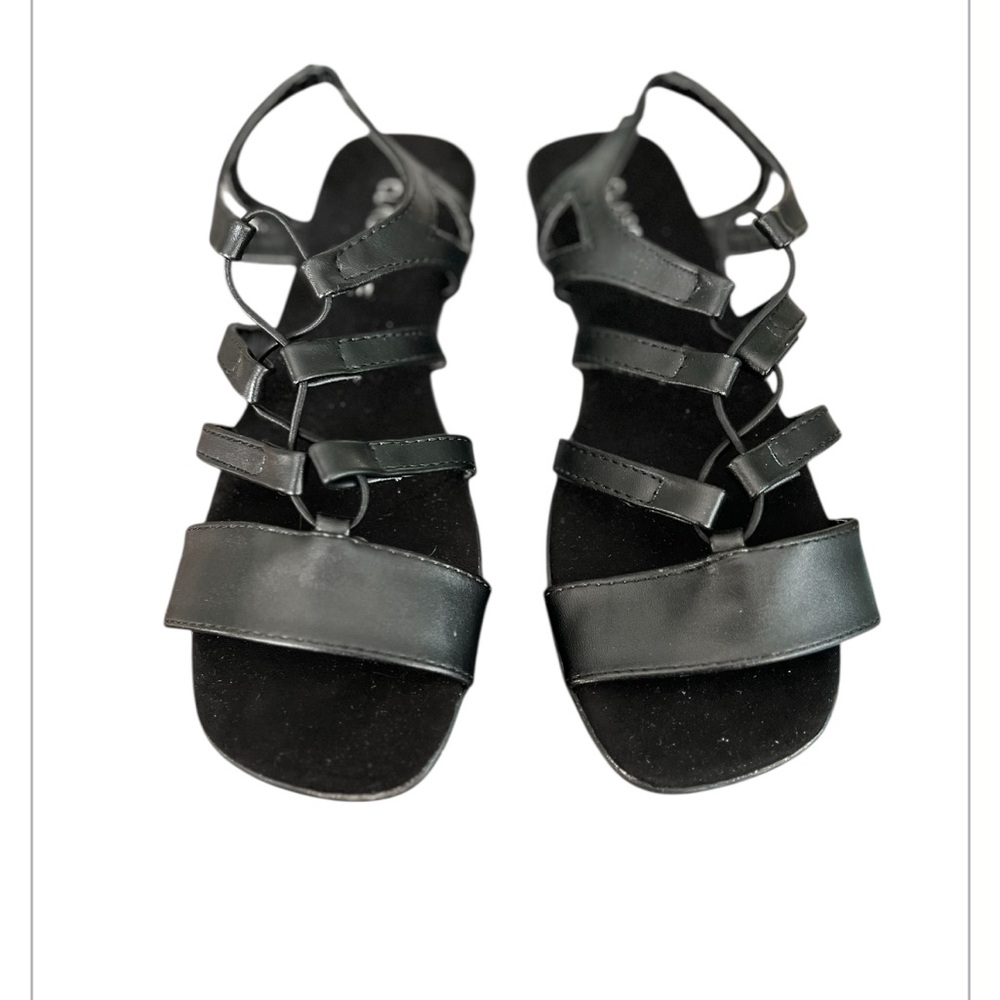 Classique Harper Black Women's Size 7 Stretch Upper 1 1/4"‎ Heel Sandals New